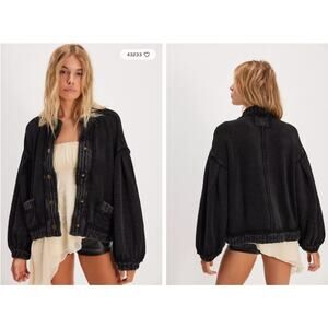 Free People We The Free Cute In This Cardi | FLAWED | Black | Size Small